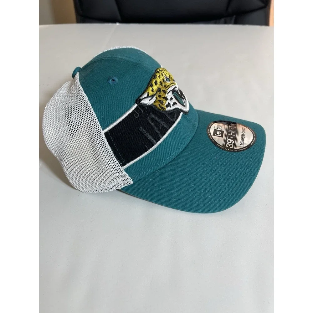 New Era Jacksonville Jaguars Banded Team 39THIRTY Stretch Flex Hat M/L Teal